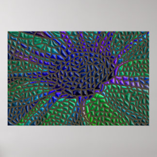 Mosaik-Blume Poster