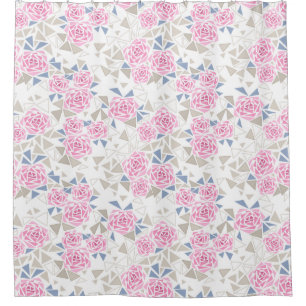 Mosaik, Blumen Duschvorhang