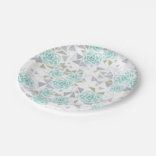 Mosaik, Blumen Pappteller (Schrägansicht)