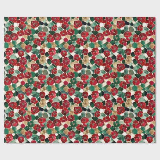 Mosaik Blumengotik-Erntedank Geschenkpapier (Flach)