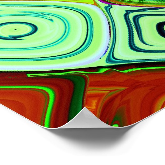 Mosaik Brago-Mitchell Fraktal Art Poster (Ecke)