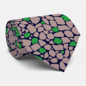 Mosaik braun grün abstraktes Tile Krawatte (Gerollt)