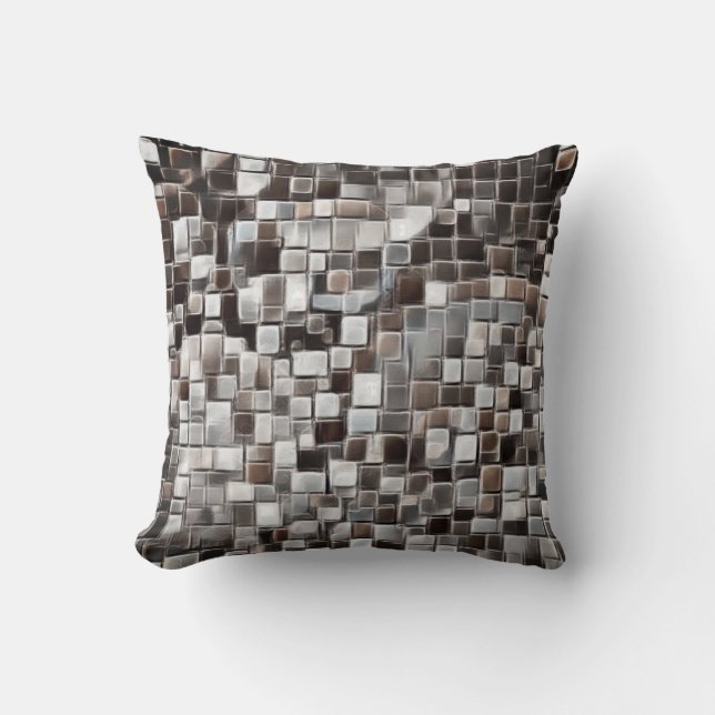 Mosaik Bubble Art / Nebel / Kissen (Vorderseite)