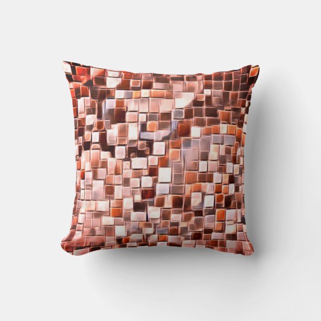 Mosaik Bubble Art / Sangria / Kissen (Vorderseite)