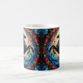 Mosaik-Buntglas-Pferd Kaffeetasse (Mittel)
