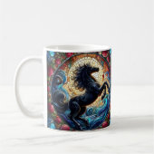 Mosaik-Buntglas-Pferd Kaffeetasse (Links)