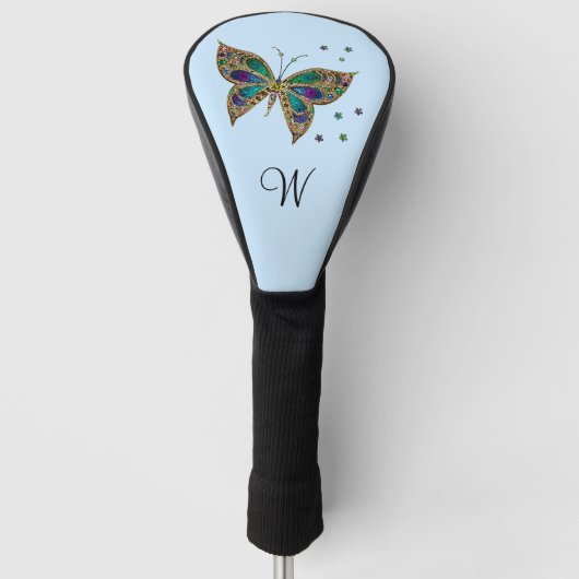 Mosaik Butterfly Blue Golf Headcover (Vorderseite)