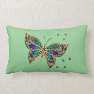 Mosaik Butterfly Green Lendenkissen