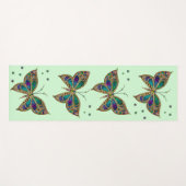 Mosaik Butterfly Green Yogamatte (Vorderseite (Horizontal))