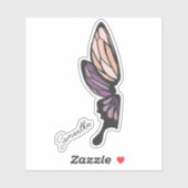 Mosaik Butterfly Individuelle Name Aufkleber (Blatt)