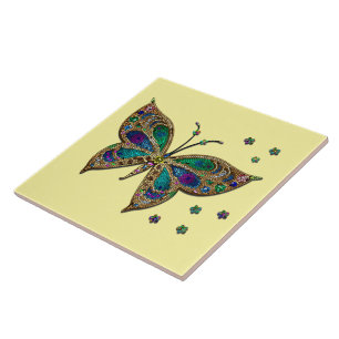 Mosaik Butterfly Yellow Fliese