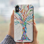 Mosaik Case-Mate iPhone Hülle<br><div class="desc">Dieses einzigartige Handy-Gehäuse verfügt über einen Mosaikbaum in Regenbogenfarben auf einem hellgrauen Hintergrund. Weil wir unsere eigenen Kunstwerke erstellen,  werden Sie dieses exakte Bild von anderen Designern nicht finden. Original Mosaic © Michele Davies</div>