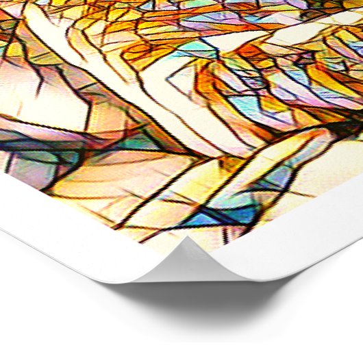 Mosaik Cat Poster (Ecke)