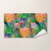 Mosaik chaotischer Texturen mit Loslösung-Täuschun Badhandtuch Set (Handtuch)