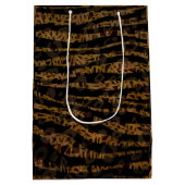 Mosaik Chic Elegante Safari Mittlere Geschenktüte (Rückseite)