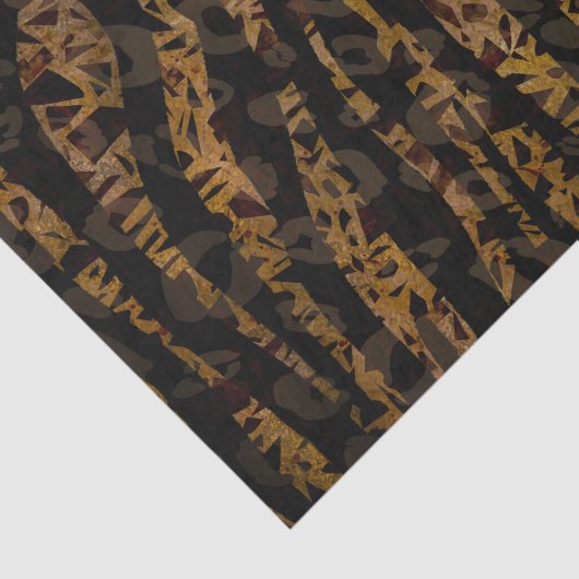 Mosaik Chic Elegante Safari Party Printing Seidenpapier (Ausschnitt)