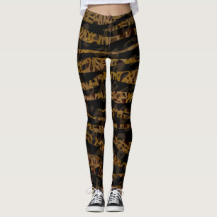 Mosaik Chic Eleganter Safari Glam Dschungel Leggings