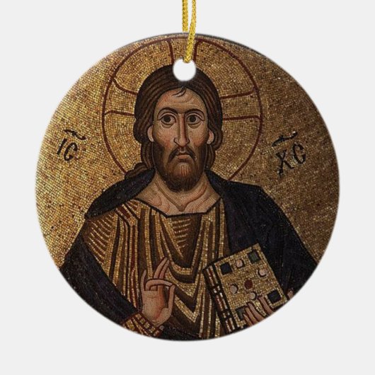 Mosaik-christliche orthodoxe Ikone Christus Keramik Ornament (Vorne)