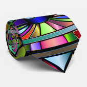 Mosaik Christmas Tree Holiday Neck Tie Krawatte (Gerollt)