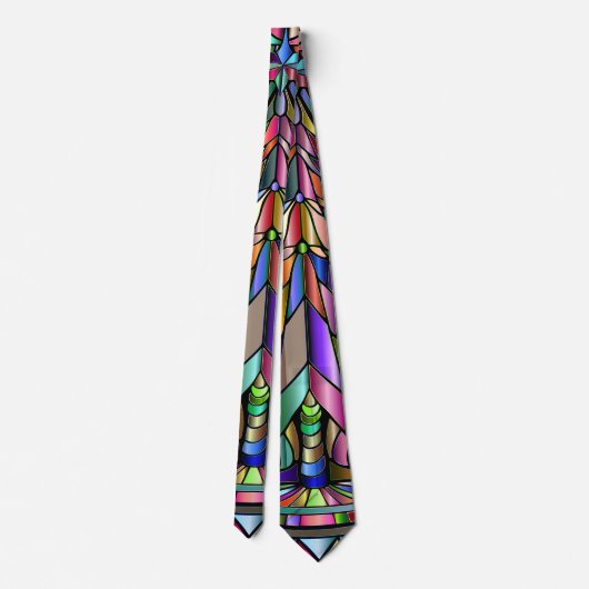 Mosaik Christmas Tree Holiday Neck Tie Krawatte (Rückseite)