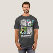 Mosaik-Collage in Vollfarbe 4 Foto T-Shirt (Vorne ganz)
