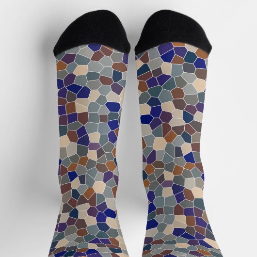 Mosaik Cool Trendy Modern Pattern Socken (Oben)