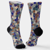 Mosaik Cool Trendy Modern Pattern Socken (Gewinkelt)
