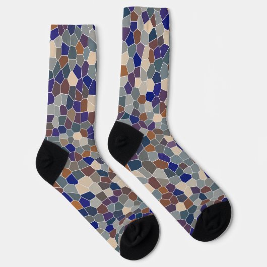 Mosaik Cool Trendy Modern Pattern Socken (Rechts)