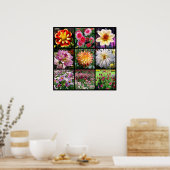 Mosaik Dahlia Blume Poster (Küche)