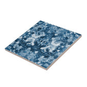 Mosaik Dark Blue Native Tribal Muster Fliese (Seite)