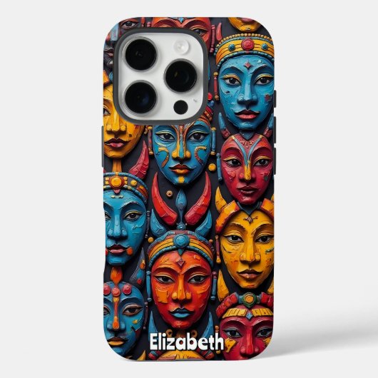 Mosaik der Ausdrücke Case-Mate iPhone Hülle (Rückseite)