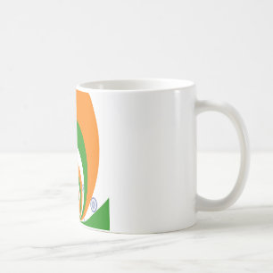 Mosaik der Majestät: Indiens Flagge in einem Kalei Kaffeetasse