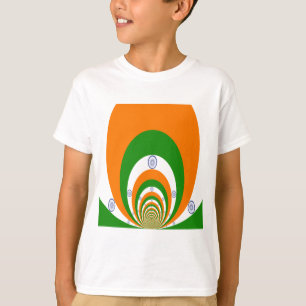 Mosaik der Majestät: Indiens Flagge in einem Kalei T-Shirt