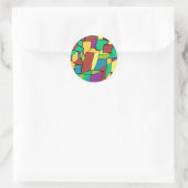 Mosaik der Plätze Runder Aufkleber (Tasche)
