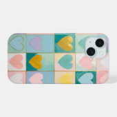 Mosaik der Zuneigung iPhone 15 Hülle (Rückseite (Horizontal))