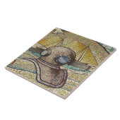 Mosaik des alten Tauchhelms Fliese (Seite)