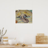 Mosaik des alten Tauchhelms Poster (Küche)
