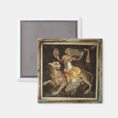 Mosaik des Dionysos auf Leopard um 180 n. Chr. Magnet (Vorderseite/Rückseite)