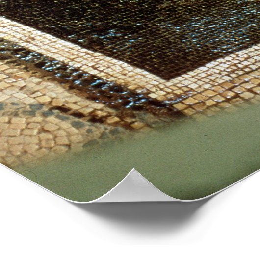 Mosaik des Dionysos auf Leopard um 180 n. Chr. Poster (Ecke)