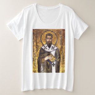 Mosaik des Heiligen Basilius der Große Größe T-Shirt