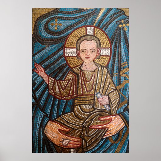 Mosaik des Jesuskindes Poster (Vorne)
