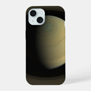 Mosaik des Planeten Saturn und seiner Hauptringe. iPhone 15 Hülle