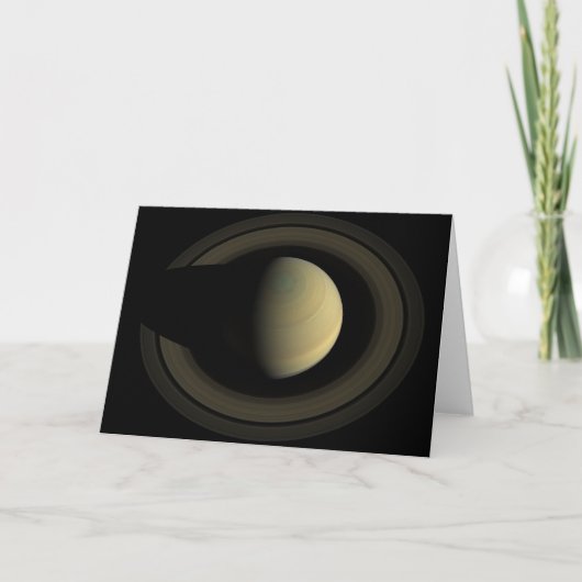 Mosaik des Planeten Saturn und seiner wichtigsten Karte (Vorderseite)