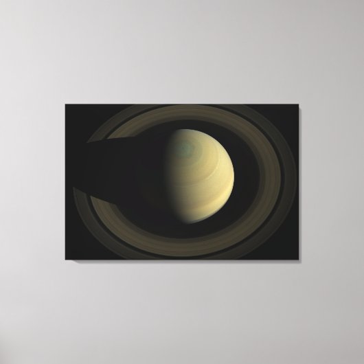 Mosaik des Planeten Saturn und seiner wichtigsten  Leinwanddruck (Vorderseite)
