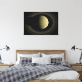Mosaik des Planeten Saturn und seiner wichtigsten  Leinwanddruck (Insitu (Schlafzimmer))