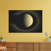 Mosaik des Planeten Saturn und seiner wichtigsten  Leinwanddruck (Insitu (Wohnzimmer))