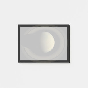 Mosaik des Planeten Saturn und seiner wichtigsten  Post-it Klebezettel