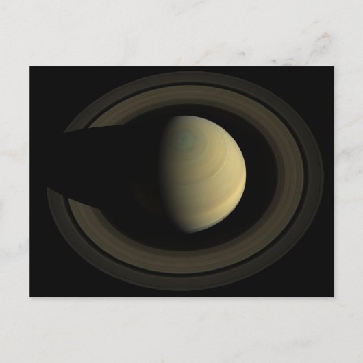 Mosaik des Planeten Saturn und seiner wichtigsten  Postkarte (Vorderseite)