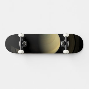 Mosaik des Planeten Saturn und seiner wichtigsten Skateboard
