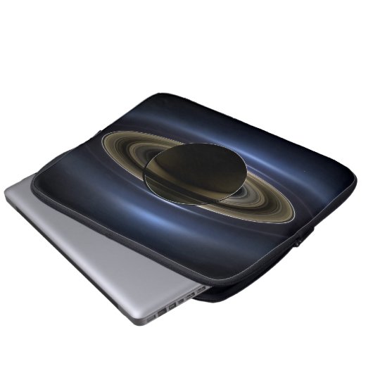 Mosaik des Saturn-Systems, das von der Sonne zurüc Laptopschutzhülle (Vorne Knopf)